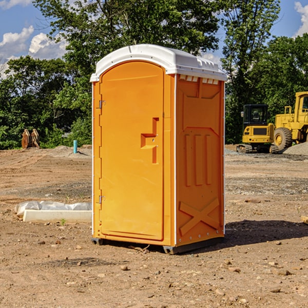 how often are the porta potties cleaned and serviced during a rental period in Timberlane